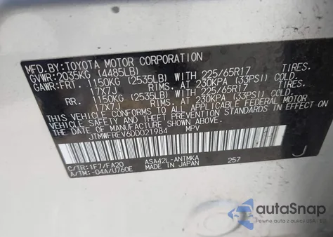 2013 Toyota Rav4 Xle from USA, damaged, VIN JTMWFREV6DD021984